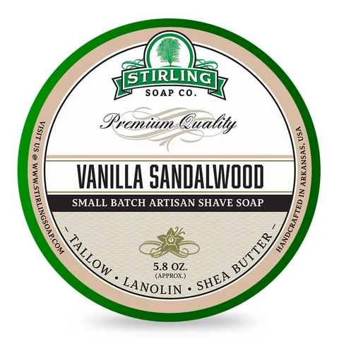 Stirling Soap Co Vanilla Sandalwood Shaving Soap 164g