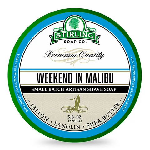 Stirling Soap Co Weekend in Malibu Shaving Soap 164g