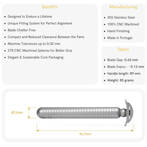 Tatara Masamune Closed Comb Stainless Steel Safety Razor