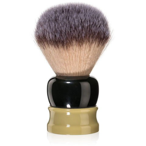Fine 24mm 'Stout' Green & Gold Synthetic Shaving Brush - Shaving Station