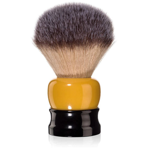 Fine 24mm 'Stout' Orange/Black Synthetic Shaving Brush - Shaving Station