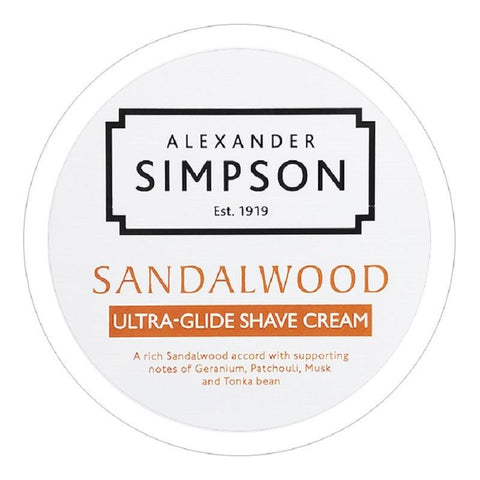 Simpsons Sandalwood Ultra Glide Shaving Cream - Shaving Station